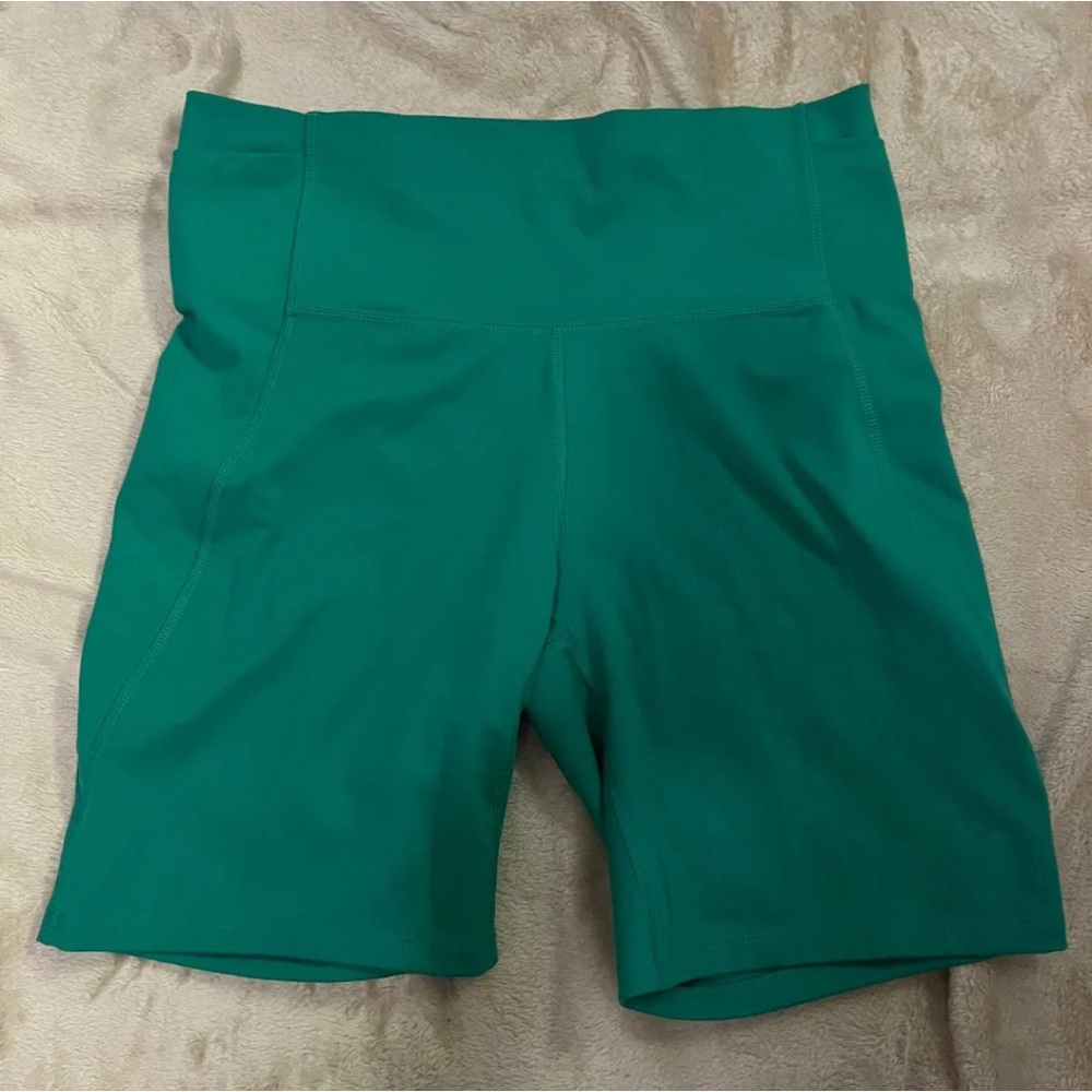 Green bike shorts